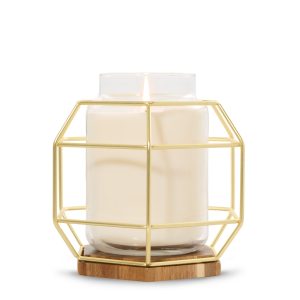 Caged Gold Jar Candle Holder